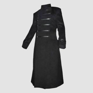 Men's Gothic Steampunk Military Long Coat