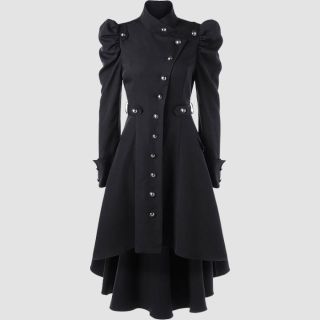 Women Gothic Victorian Style Trench Coat