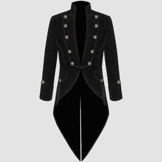 Men's Black Velvet Vladimir Tuxedo Tailcoat