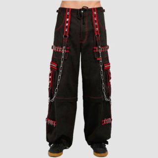 Gothic Men's Black Red Fashion Crazy Piper Pant's