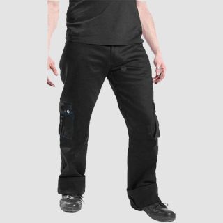 Men's Military Goth Black Look Trouser