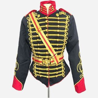 Men's Black Jacket Ceremonial Hussar Officers Jacket