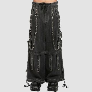 Black Denim Super O-ring Pants