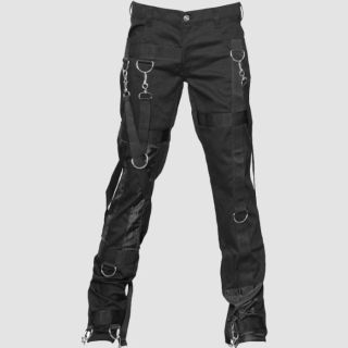 Men's Black Denim Cargo Pants