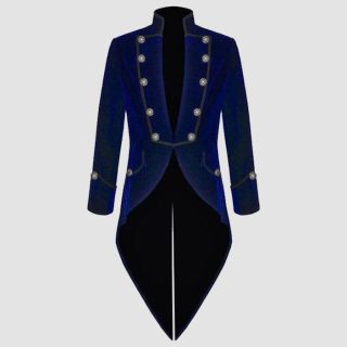Men's Blue Velvet Vladimir Tailcoat Jacket