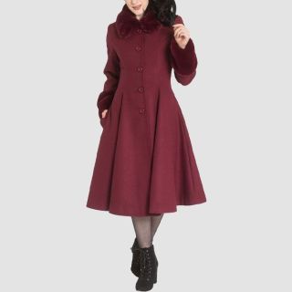 Classic Red Helsinki Cape Swing Coat