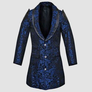 Men's Velvet Goth Steampunk Victorian Frock Coat