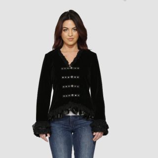 Gothic Victorian Black Velvet Tailcoat Jacket