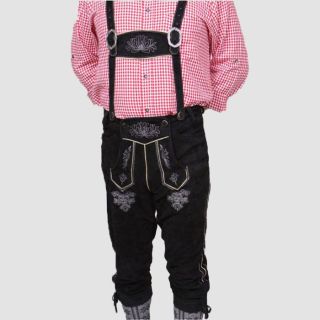 Men's Black Goat Bundhosen