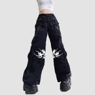 Gothic Cargo Pants for Women Style Baggy Punk Pants