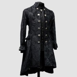 Black Velvet Brocade Dragon Coat