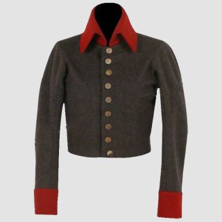 Classic Dark Gray Nurse Uniform With Red Accents