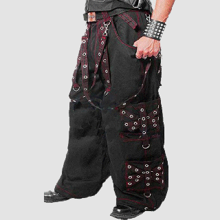 Cyber Black Gothic Trouser For Men