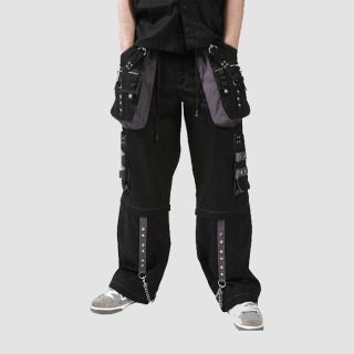 Men's Black Emo Cargo Pants Cotton