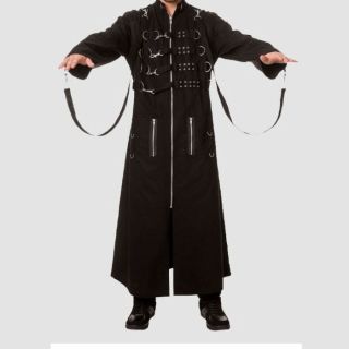 Gothic Punk Vampire Long Trench Coat Men