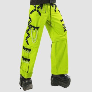 Goth Parrot Green Threads Cyber Punk Pants For Men