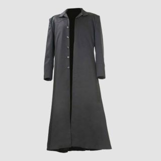 Matrix Black Keanu Reeves Goth Trench Coat