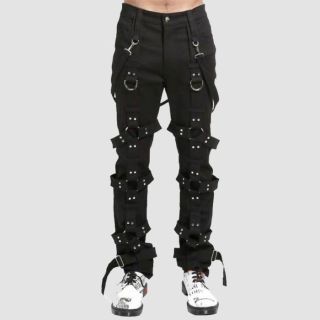 Goth Harness Black Straps Pants