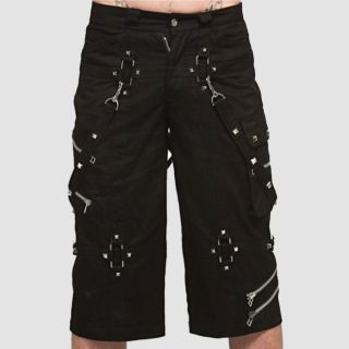 Gothic Metallic Decorations Studs Shorts For Men