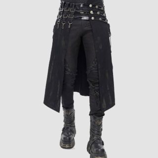 Men's Half Kilt Grim Reaper with PVC Straps