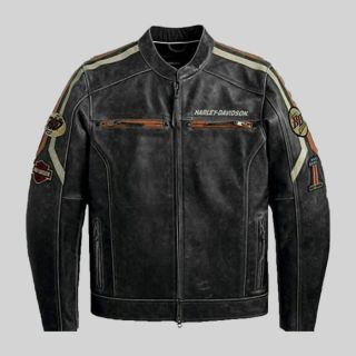 Harley Davidson Black Boxford Men's Leather Jacket