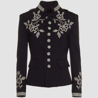 Majestic Black Embroidered Royal Jacket