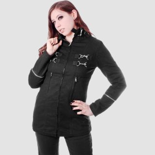 Women's Cotton Gothic Punk Jacket Black