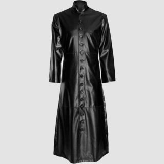 Women's Gothic Long Leather Coat