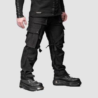 Men’s Black Side Pockets Cargo Pants