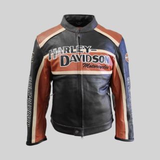 Men's Motorcycle Triple Vent Classic H-D Leather Jacket