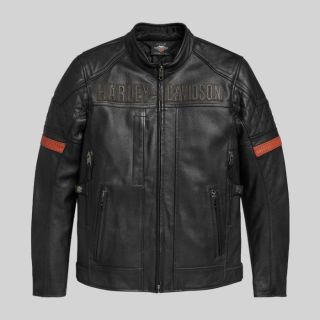 Men's Vanocker Waterproof H-D Triple Vent Leather Jacket