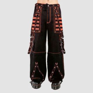 Women Electro Black & Orange Pants
