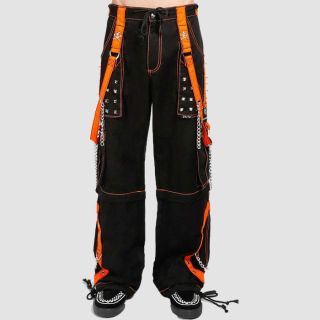 Black Alternative Pants Orange Details