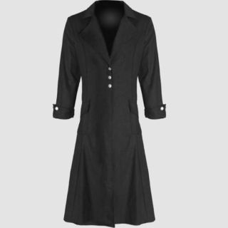 Possessed Men Black Gothic Cotton Coat
