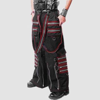 Punk Style Black Cotton Cyber Trouser
