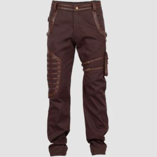 Steampunk Design Dystonia Brown Gothic Pants