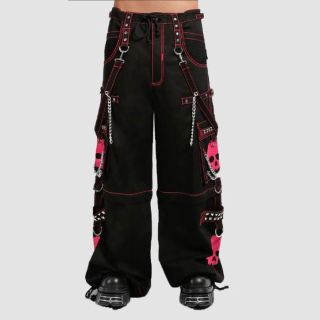 Black Pink Super Skull Pants