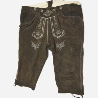 Knee Waistband Men's Traditional Leather Pants