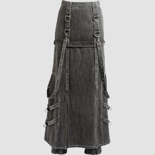 Women's Black Denim Nucleus Skirt