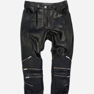 Leather Trousers with Zippers