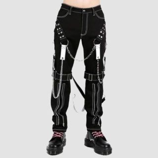 Black & White Pants With Pockets