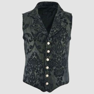 Mens Black Victorian Gentleman’s Aristocrat Vest
