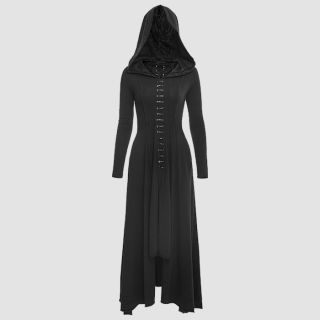 Punk Gothic Nobleman Priestess Irregular Lower Hem Dress
