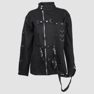 Women's Gothic High Neck Cotton Jacket - Dark Gothics
