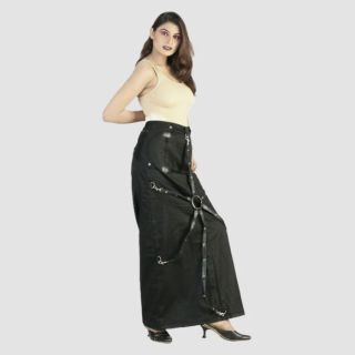 Women Long Gothic Skirt With Back Slit