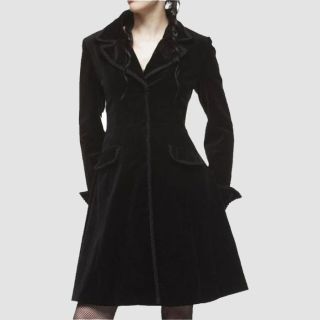 Women Pentagram Velvet Gothic Coat