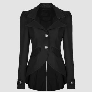 Womens Black Gothic Steampunk Jacket