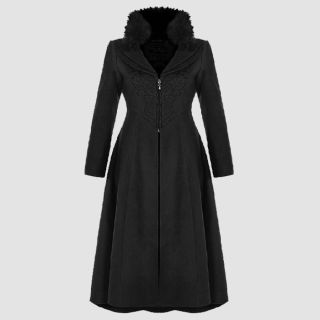 Women's Gothic Zipper High-Waisted Coat