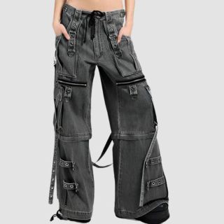 Men's X-Strap Black Wash Denim Pants Sale Trendy Style