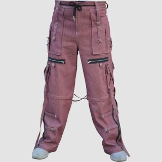 Men's Pink Hot Four Pocket Cotton X Strap Pant